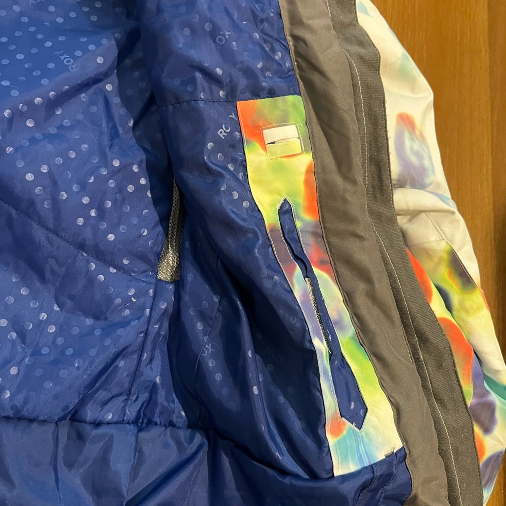 Roxy Multi Colored Hooded Ski Jacket - image 4